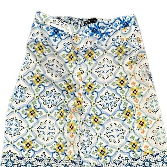 Zara Wide Leg Patchwork Print Women’s Pants Size small Blogger Favorite - Picture 7 of 9